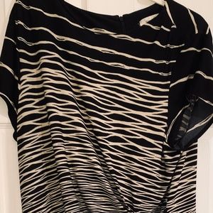 Dress Barn Black and White Striped Dress